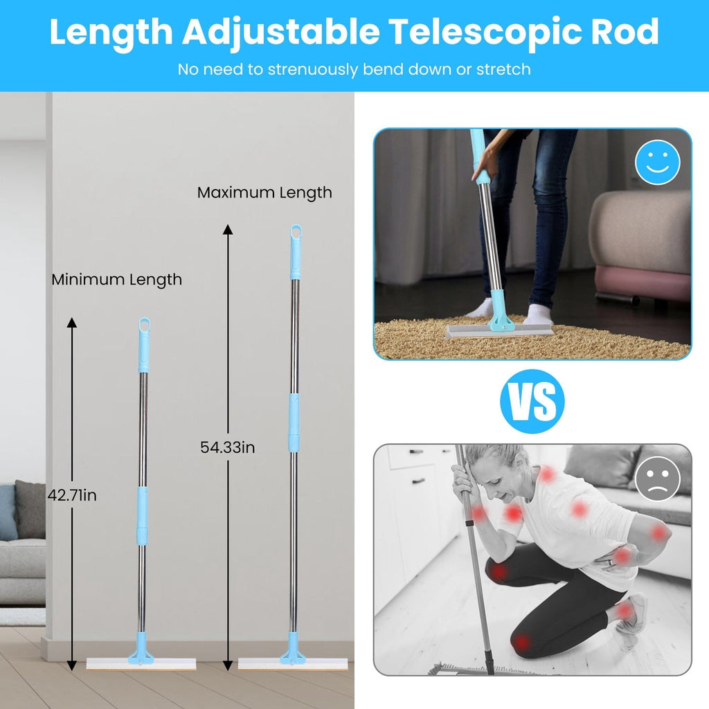 Pet Hair Removal Rake with Telescopic Handle