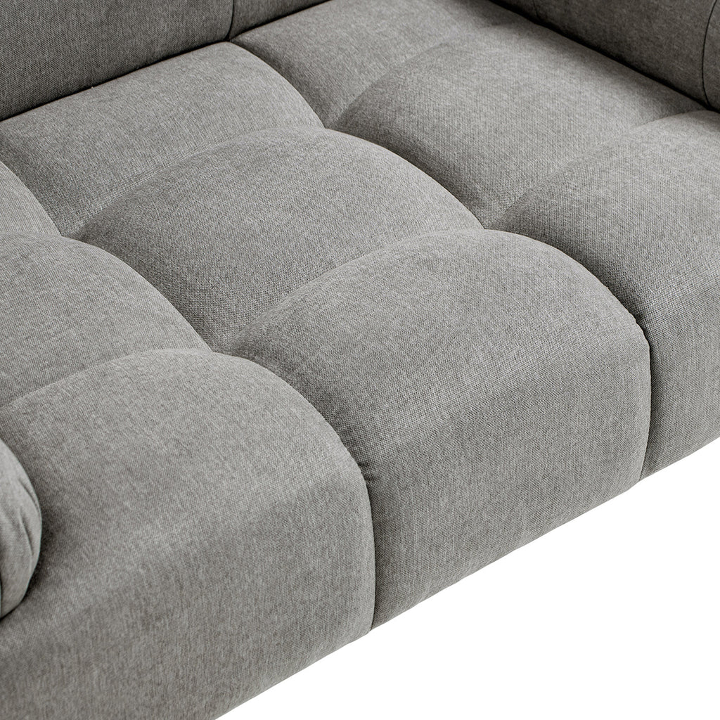 Velvet Pet Sofa with Bolstered Arms, Gray, Small to Medium Dogs