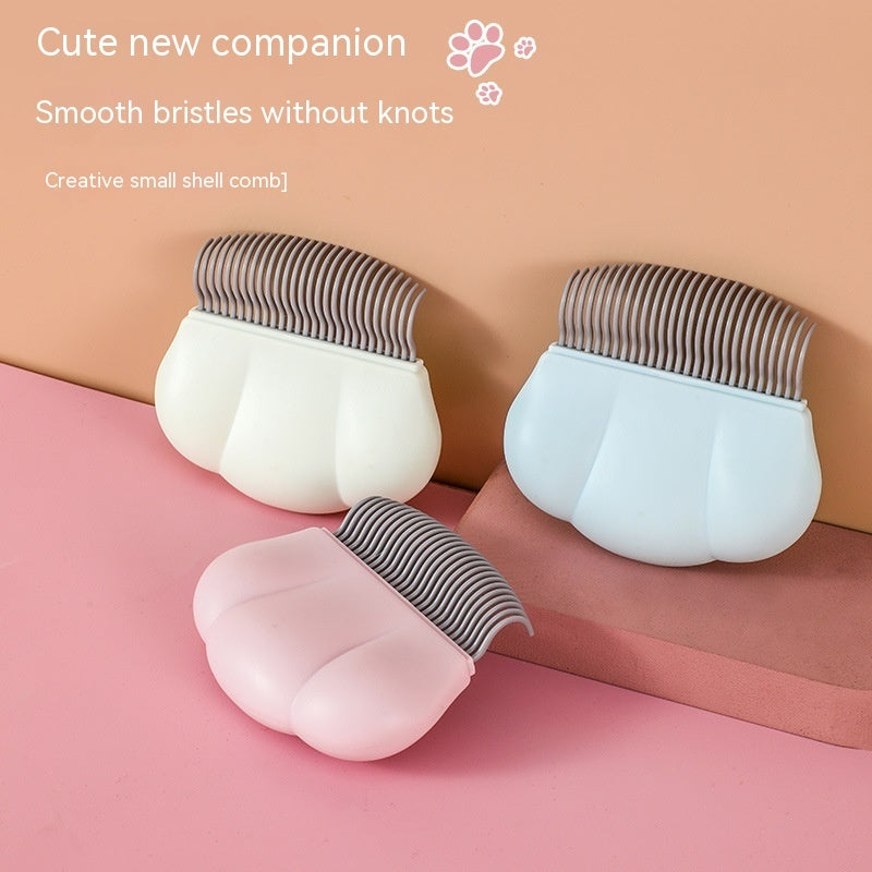 Pet Hair Removal Comb with Ergonomic Handle for All Coat Types
