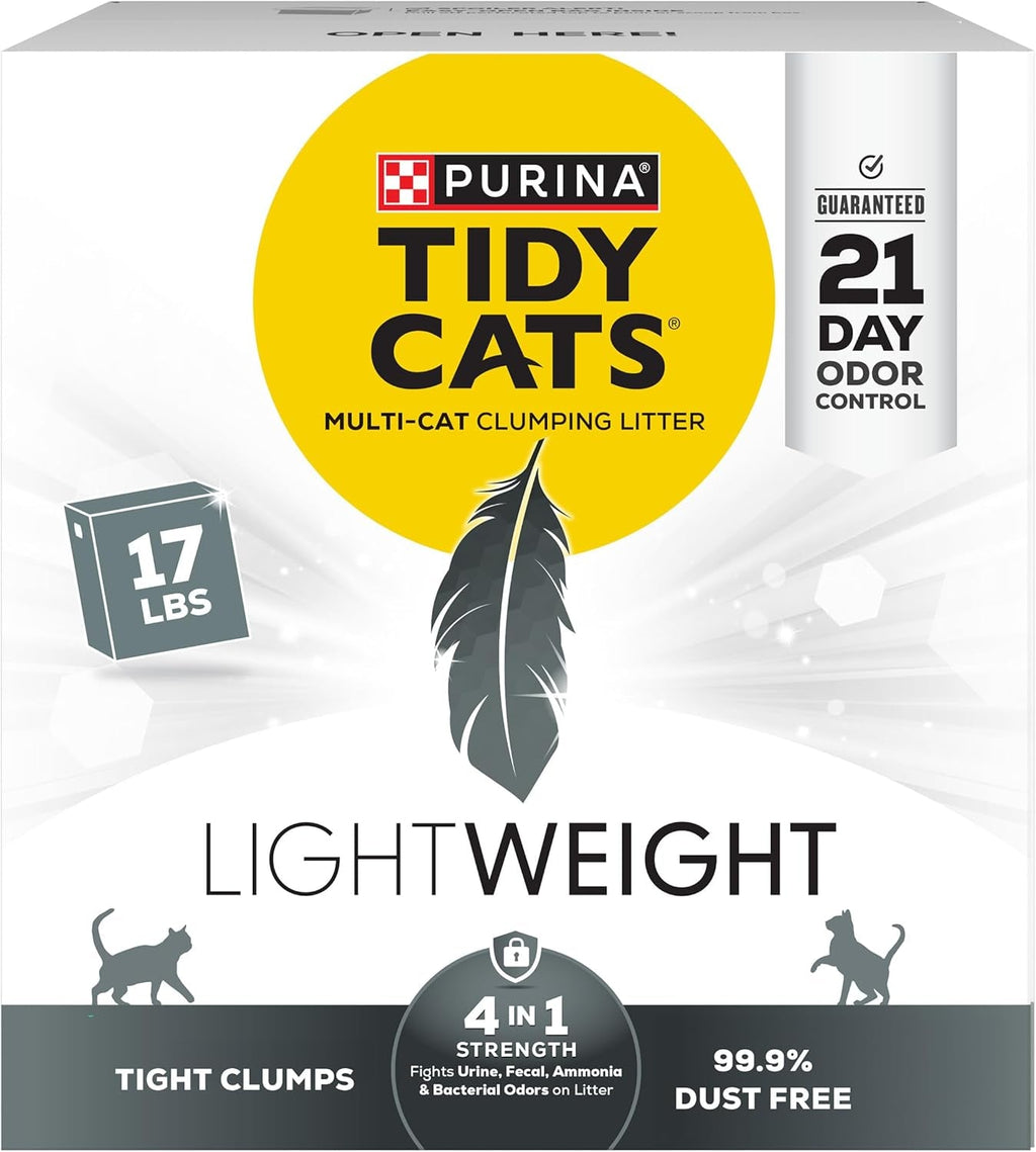 Tidy Cats LightWeight 4-in-1 Strength Clumping Cat Litter, Floral Scent