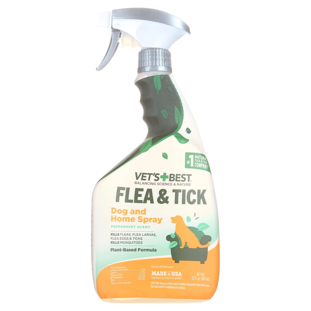 Flea & Tick Spray for Dogs with Plant-Based Ingredients, 16 oz