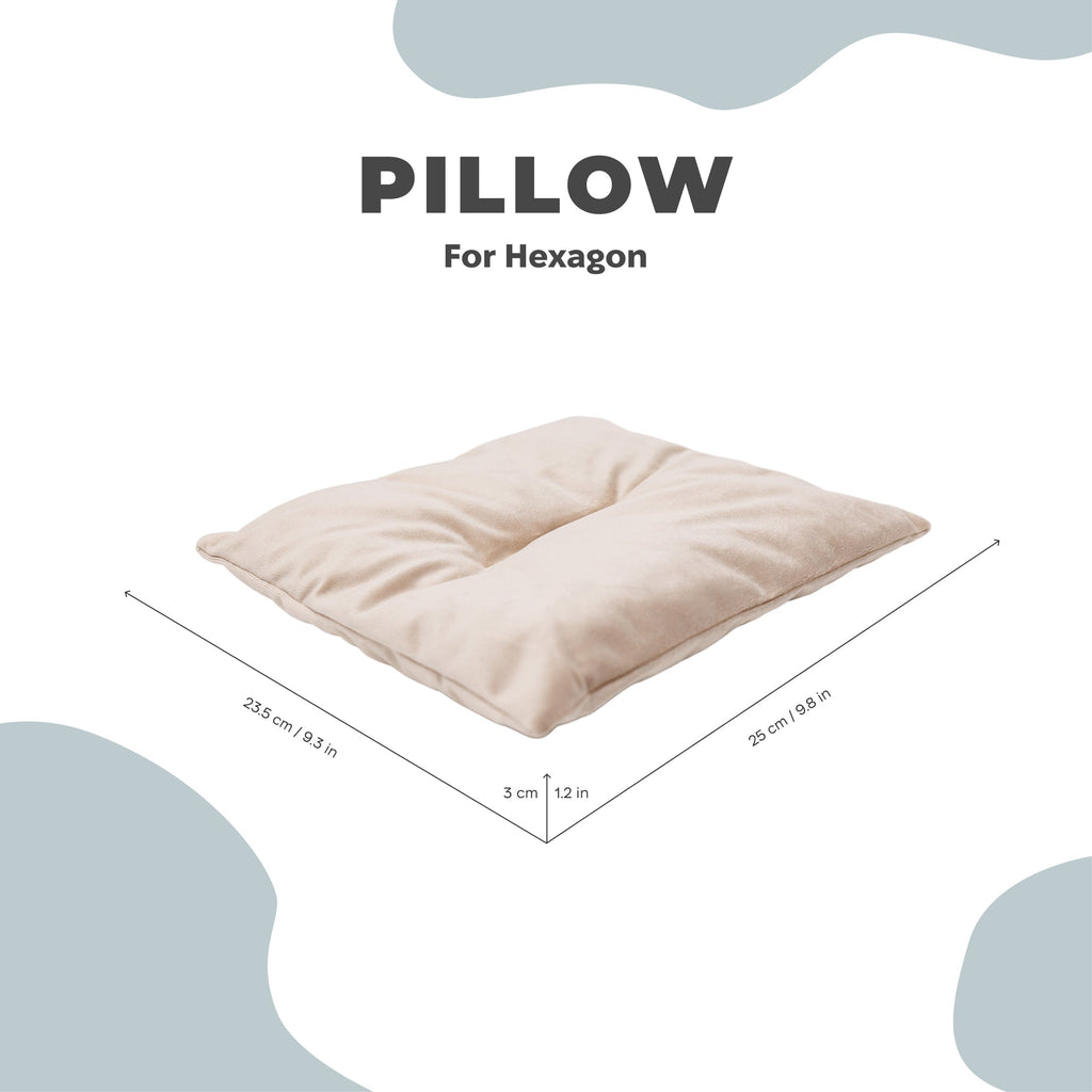 Plush Cat Cushion for Hexagon Shelves or Standalone Use