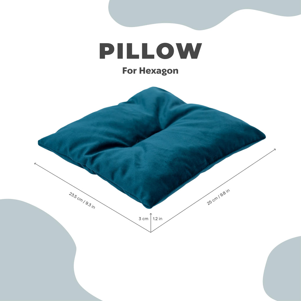 Cat Cushion Pillow in Emerald for Hexagon Shelves or Standalone Use