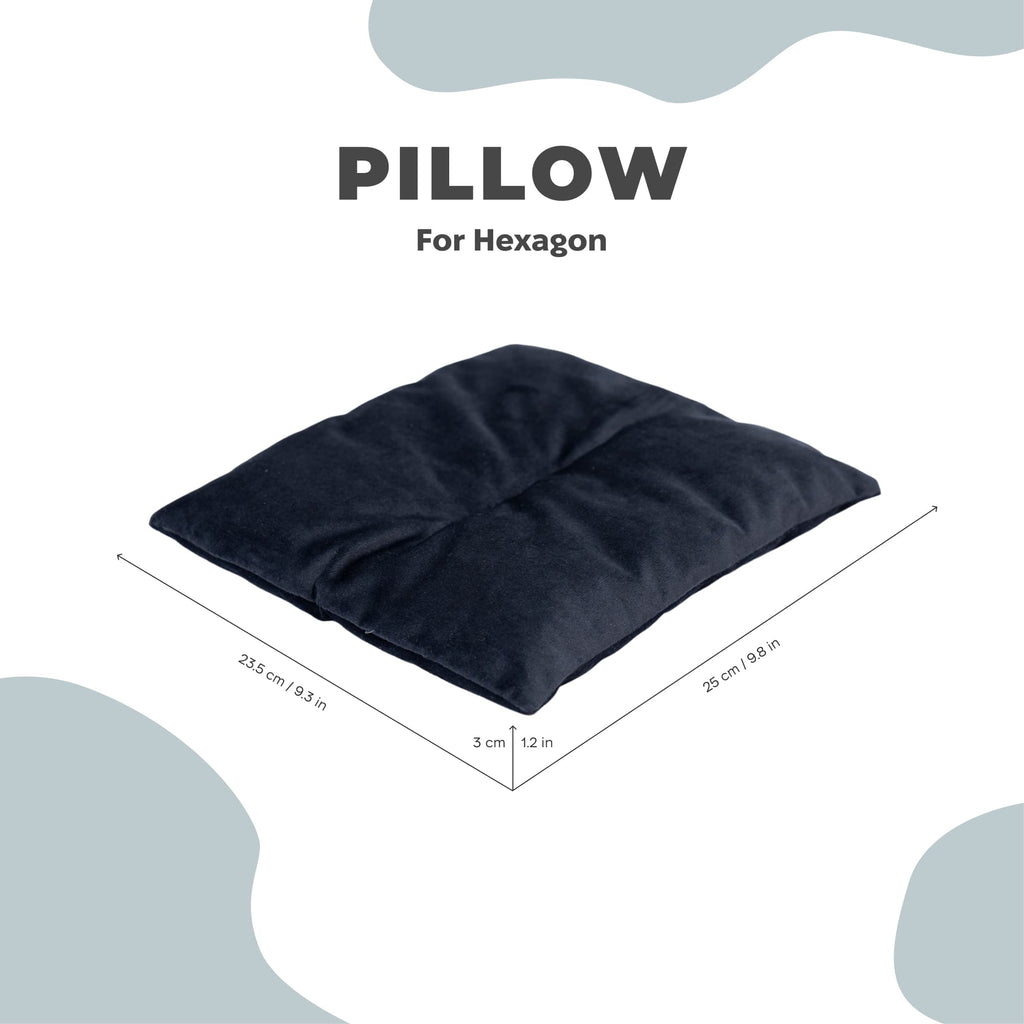 Cat Cushion Pillow in Black for Shelves or Standalone Use