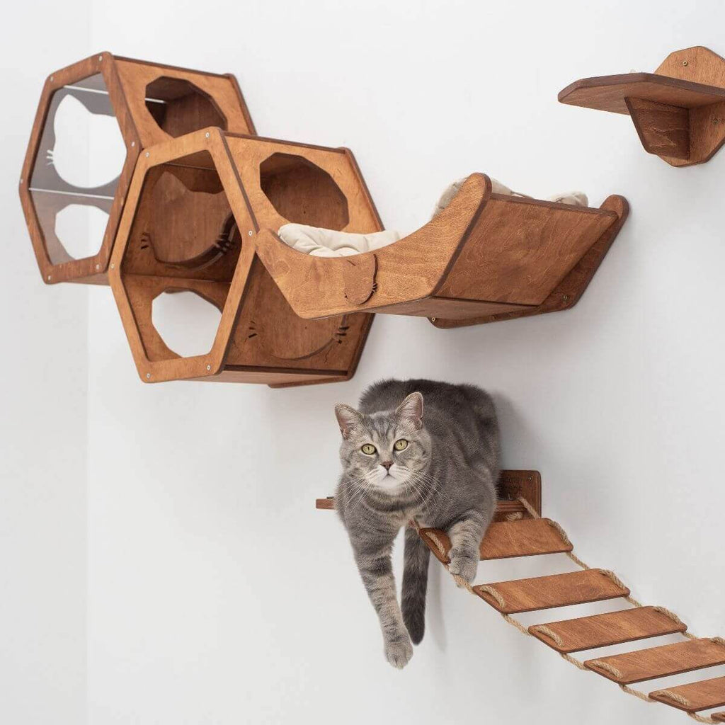 Floating Cat Shelf Bed – Wall-Mounted Perch by Enjoy The Wood