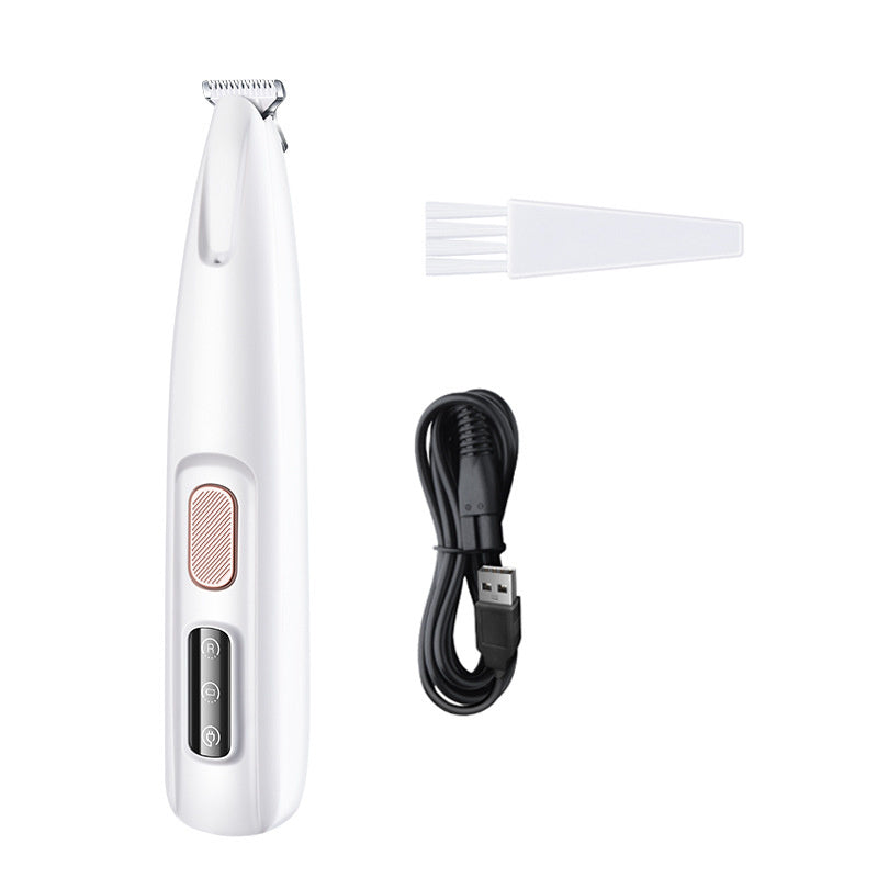 Dog Paw Trimmer with LED Light and Smart Display, White