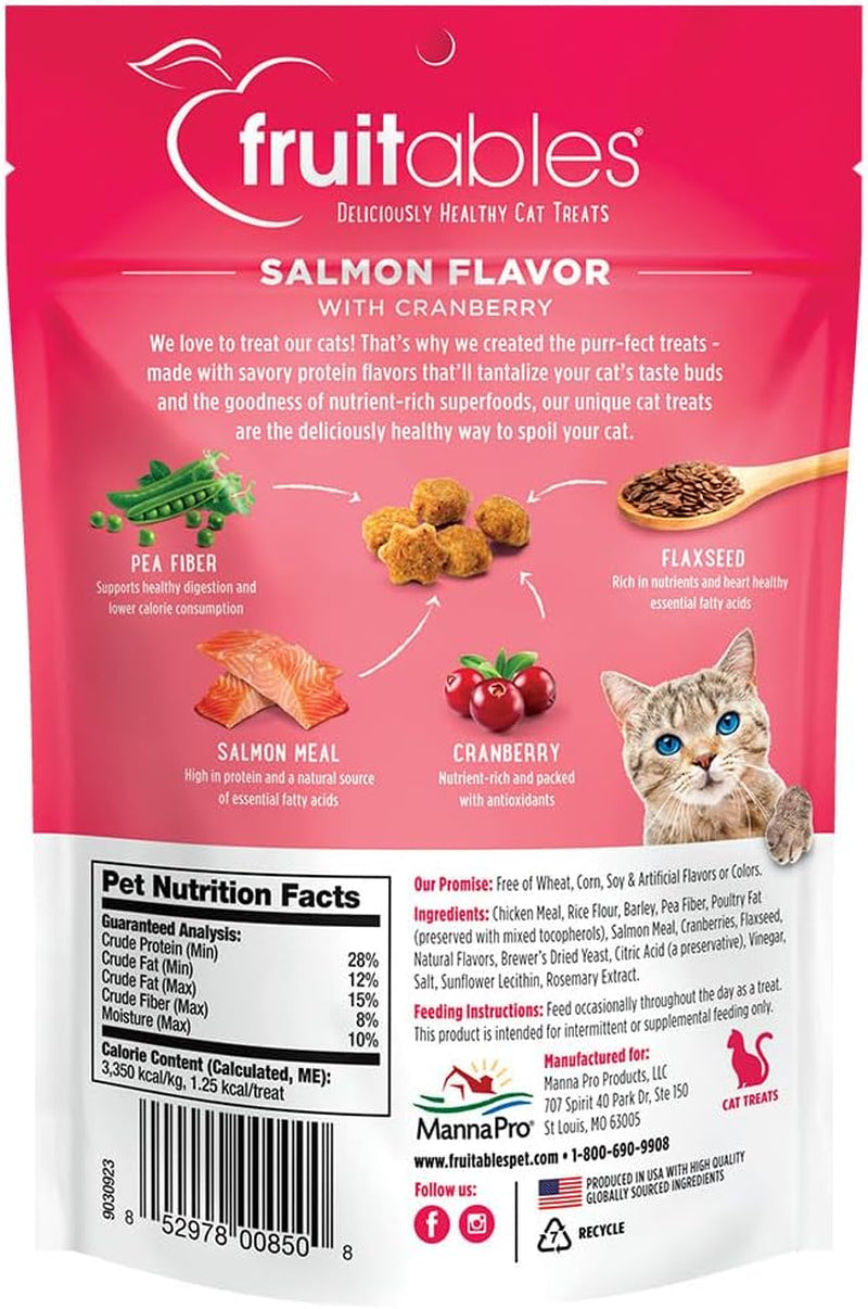 Crunchy Salmon Cat Treats with Superfoods, Low Calorie