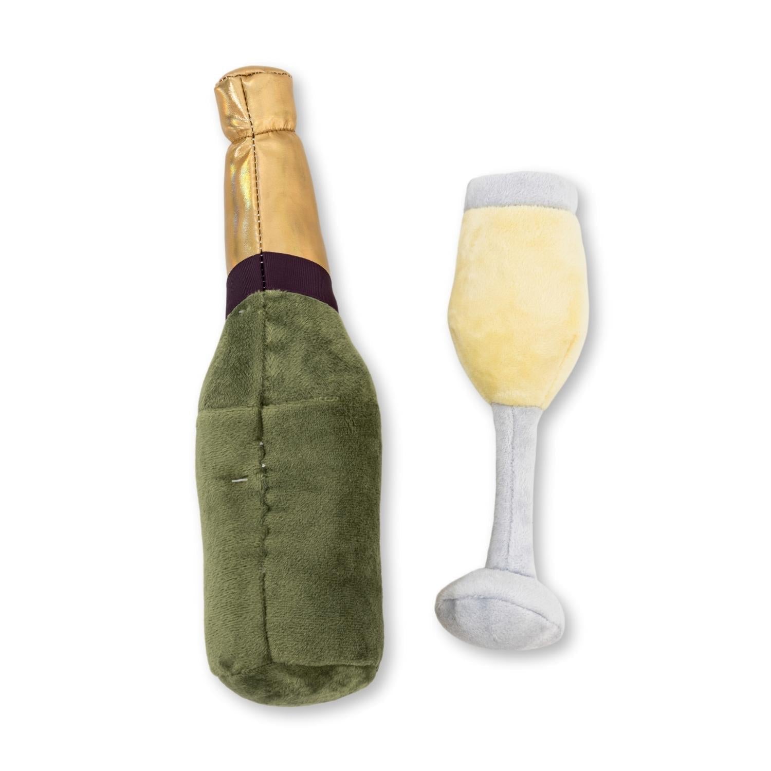 BFF Champawgne-Cheers Plush Dog Toy Set, 2-Pack