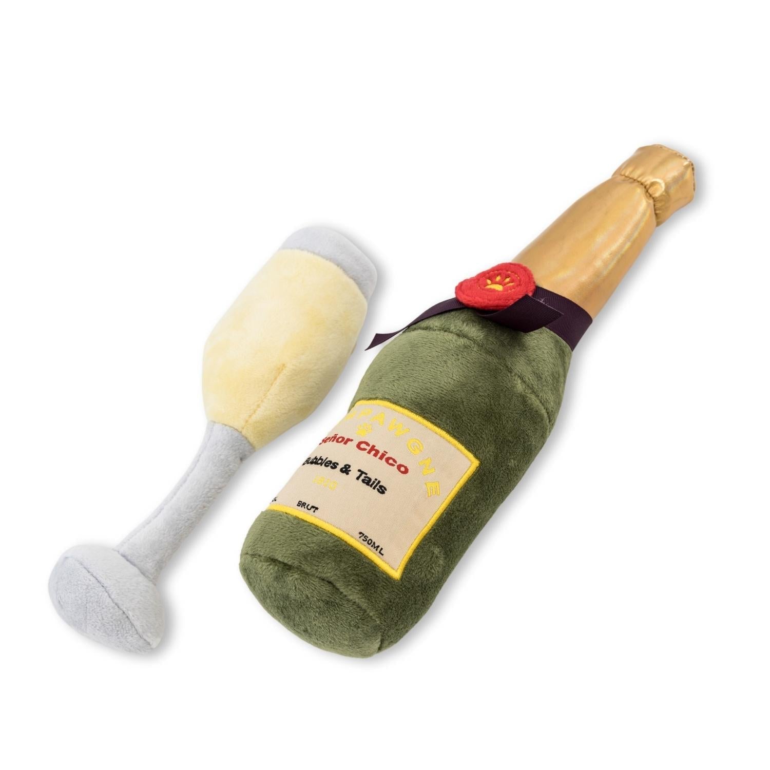 BFF Champawgne-Cheers Plush Dog Toy Set, 2-Pack