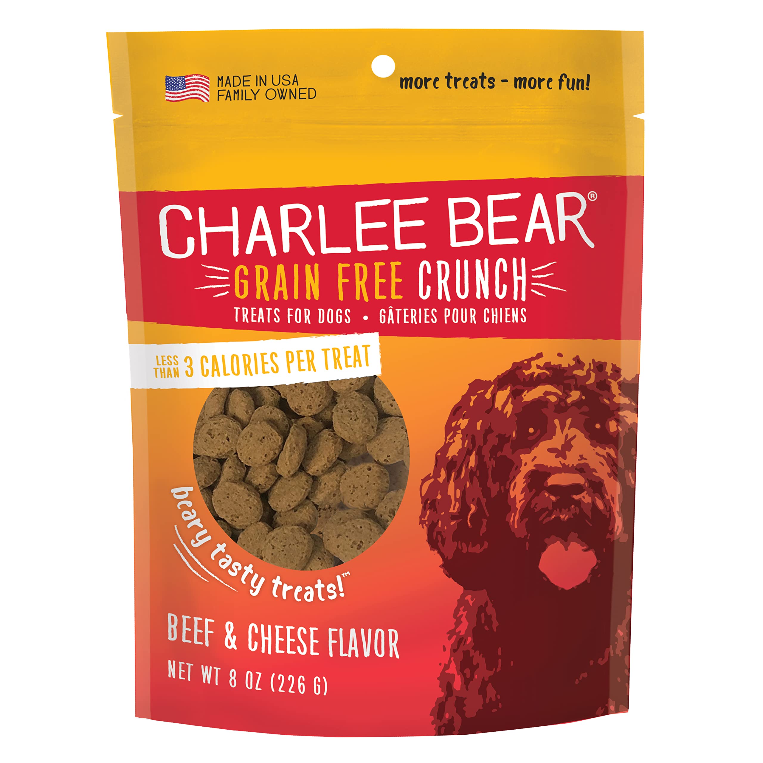 Grain-Free Beef & Cheese Dog Treats, Light Crunch, Low Calorie