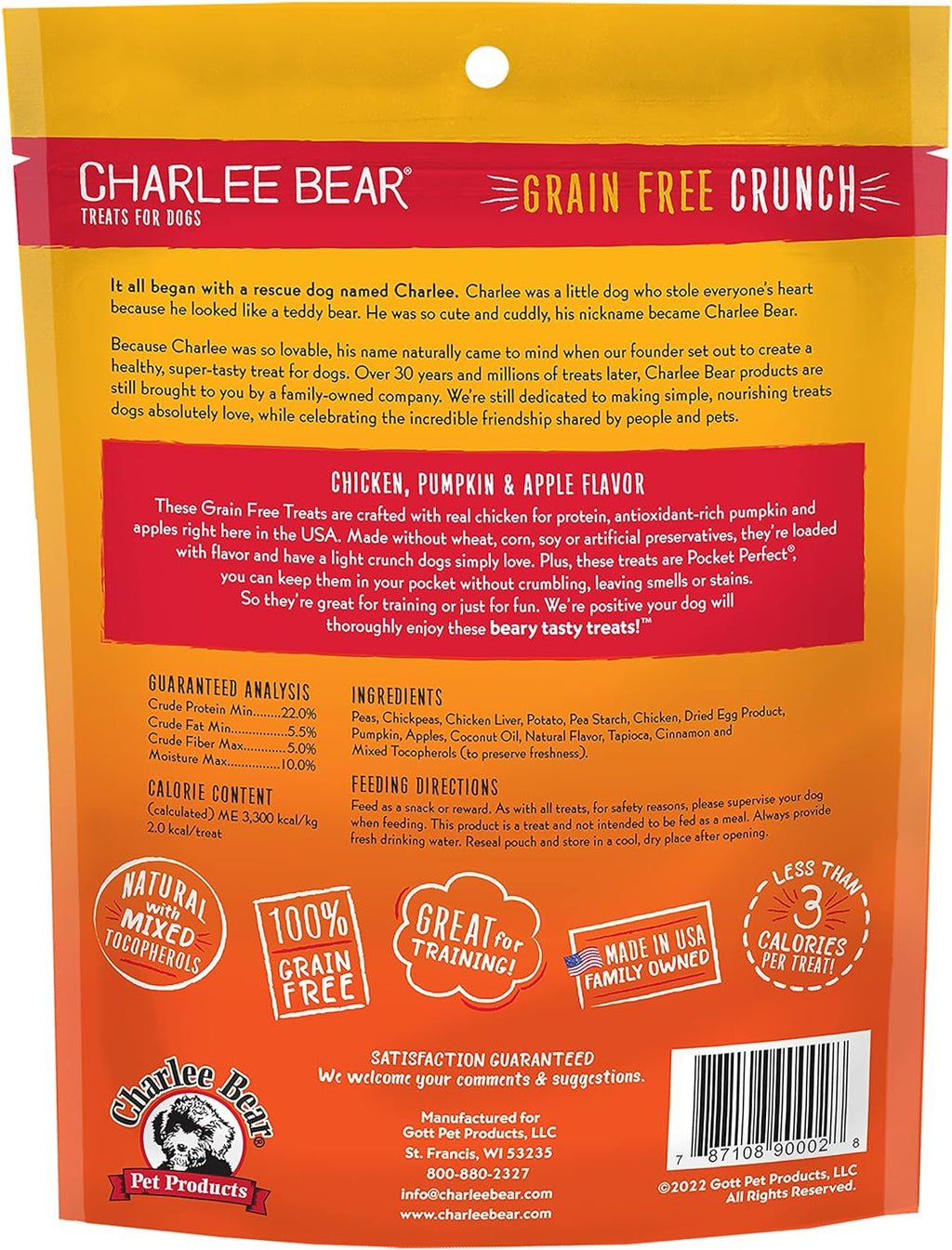 Grain-Free Pork & Blueberry Dog Treats, Light Crunch, USA Made