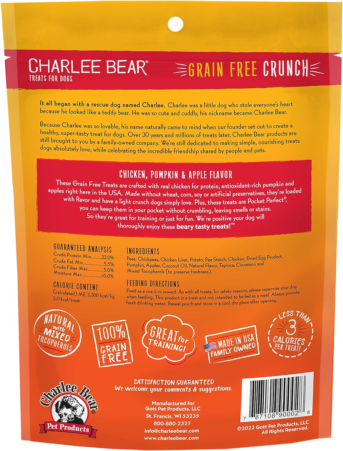 Grain-Free Pork & Blueberry Dog Treats, Light Crunch, USA Made