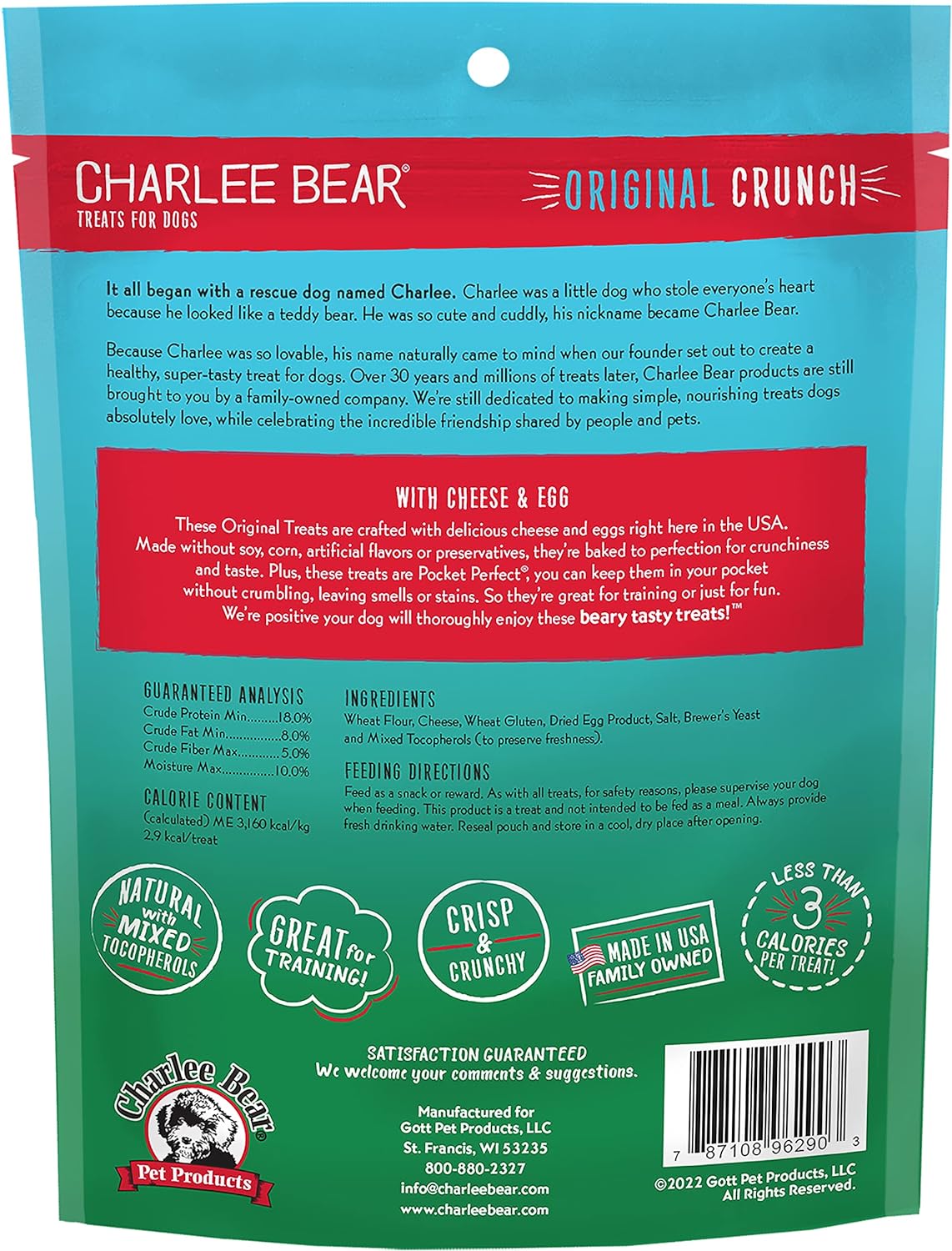 Grain-Free Dog Treats with Cheese and Egg, Baked in USA