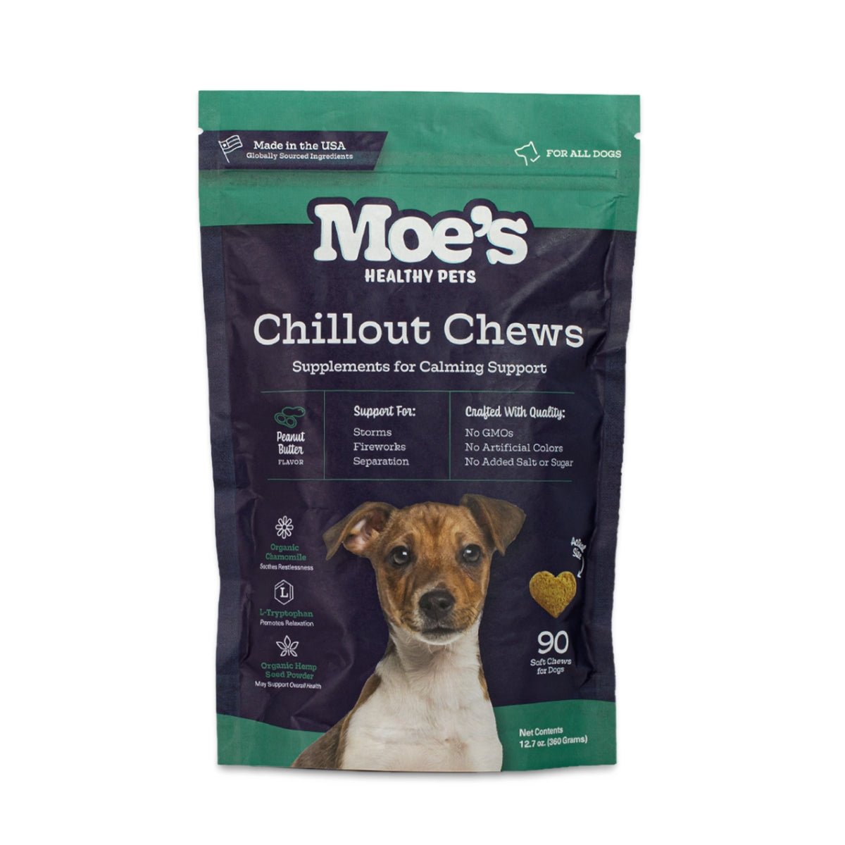 Calming Chews for Dogs with Hemp, Chamomile & Chicken Flavor