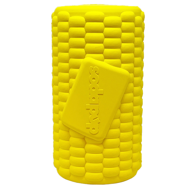 Corn on the Cob Rubber Dog Chew Toy and Treat Dispenser