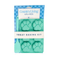 Silicone 3-Piece Treat Baking Kit with Paw Print Trays and Spatula