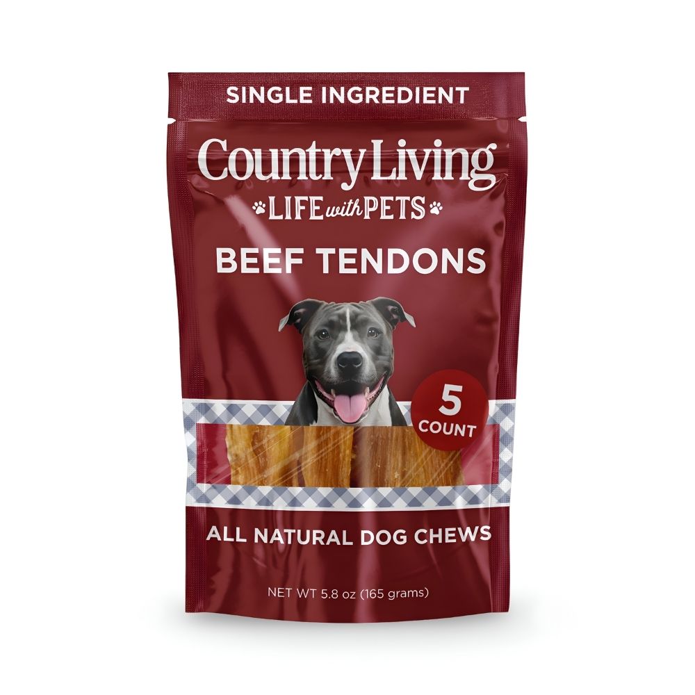 Beef Backstrap Tendon Dog Chews, 5-Count Resealable Bag