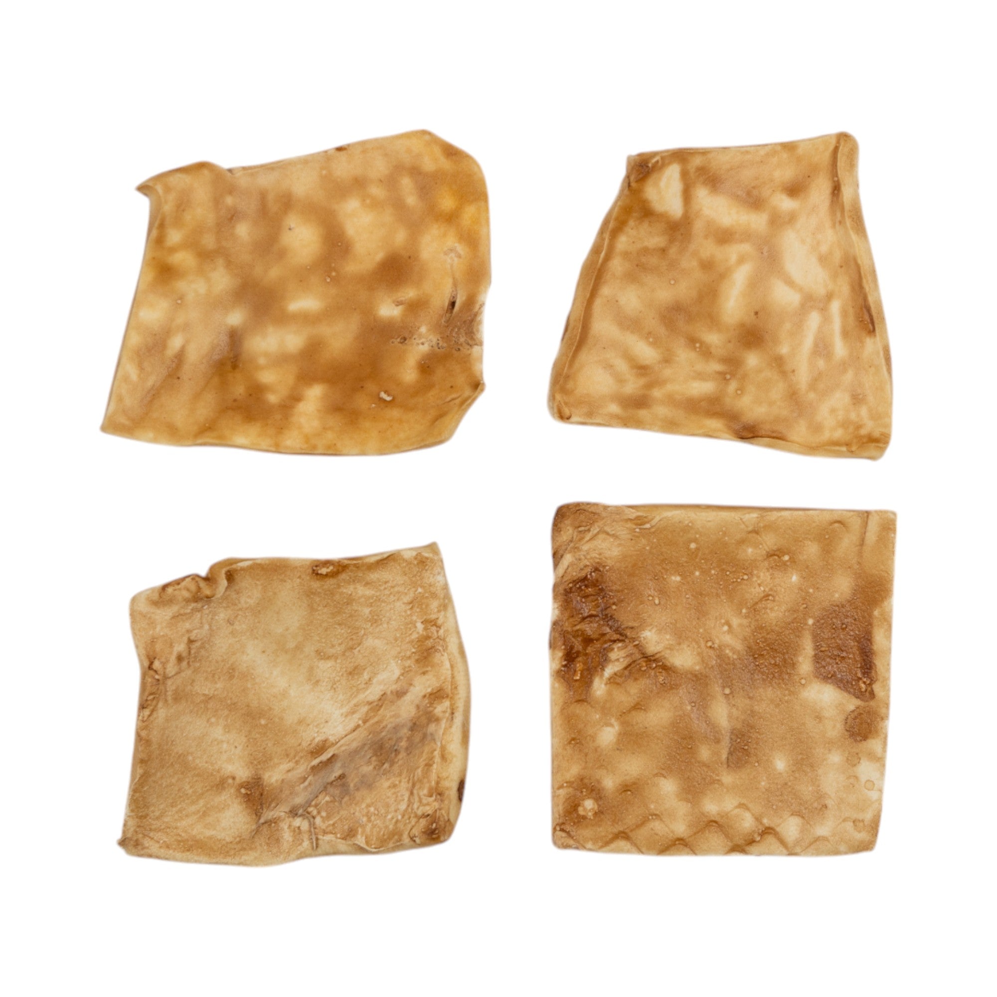 Beef Cheek Chip Dog Treats, Chicken Flavor, 4"x4", 5-Pack