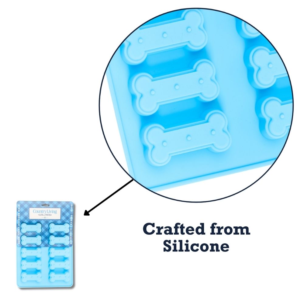 Silicone Bone-Shaped Pet Treat Baking Tray, 6-Pack