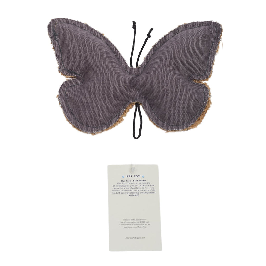 Butterfly-Shaped Canvas & Jute Dog Chew Toy for Small to Medium Dogs