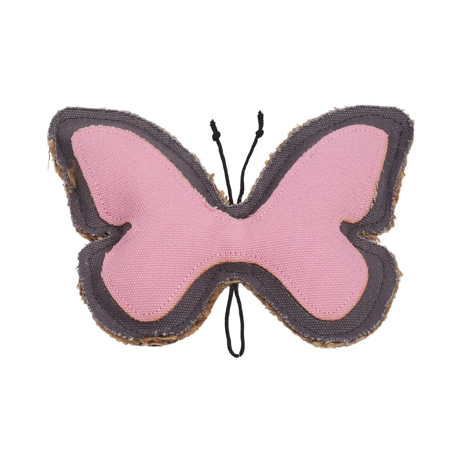 Butterfly-Shaped Canvas & Jute Dog Chew Toy for Small to Medium Dogs
