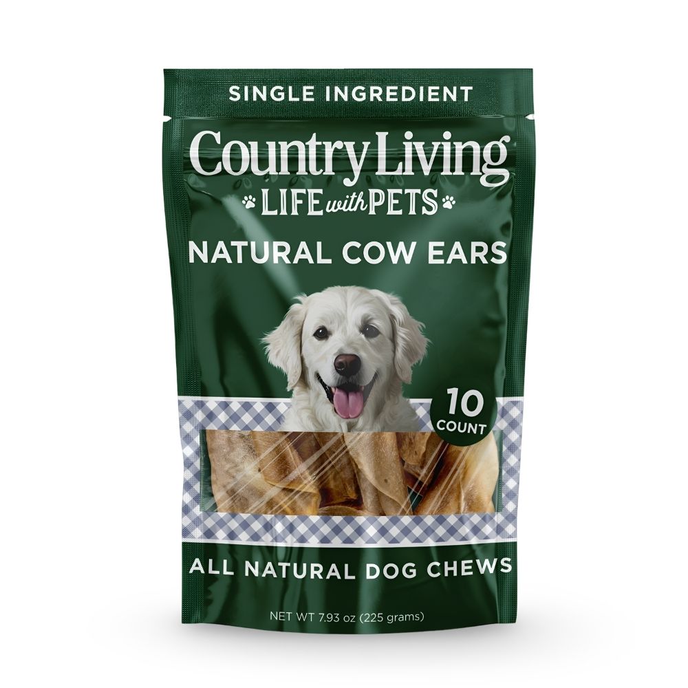 Natural Cow Ears Dog Chews, 10-Count Resealable Bag