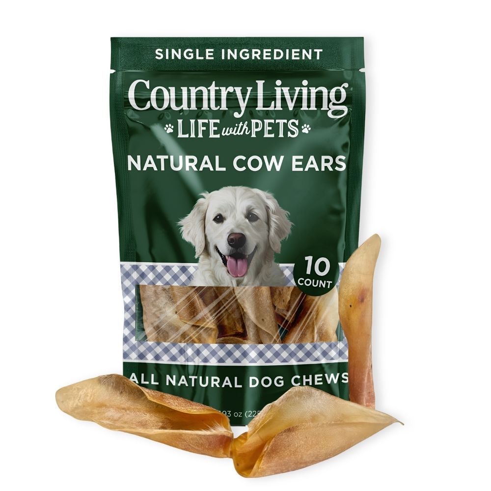 Natural Cow Ears Dog Chews, 10-Count Resealable Bag