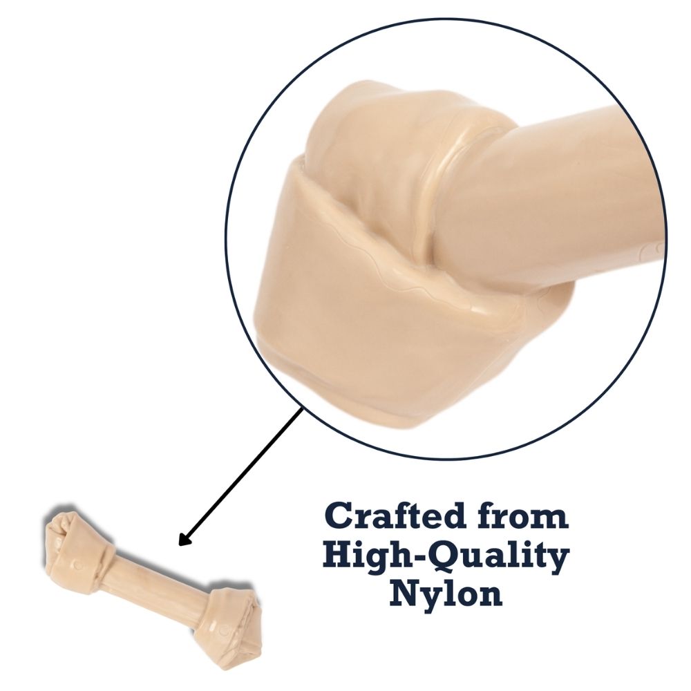 Pawsome Nylon Rawhide-Shaped Chew Bone for Dogs