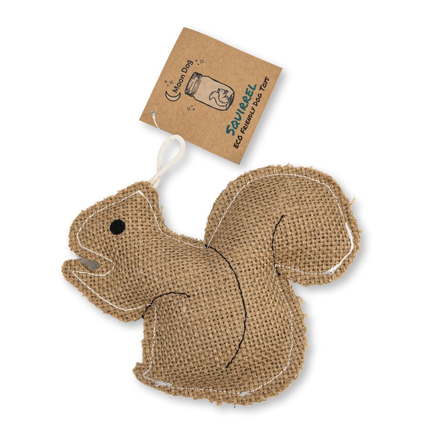 Rustic Jute Squirrel Dog Chew Toy for Small to Medium Dogs