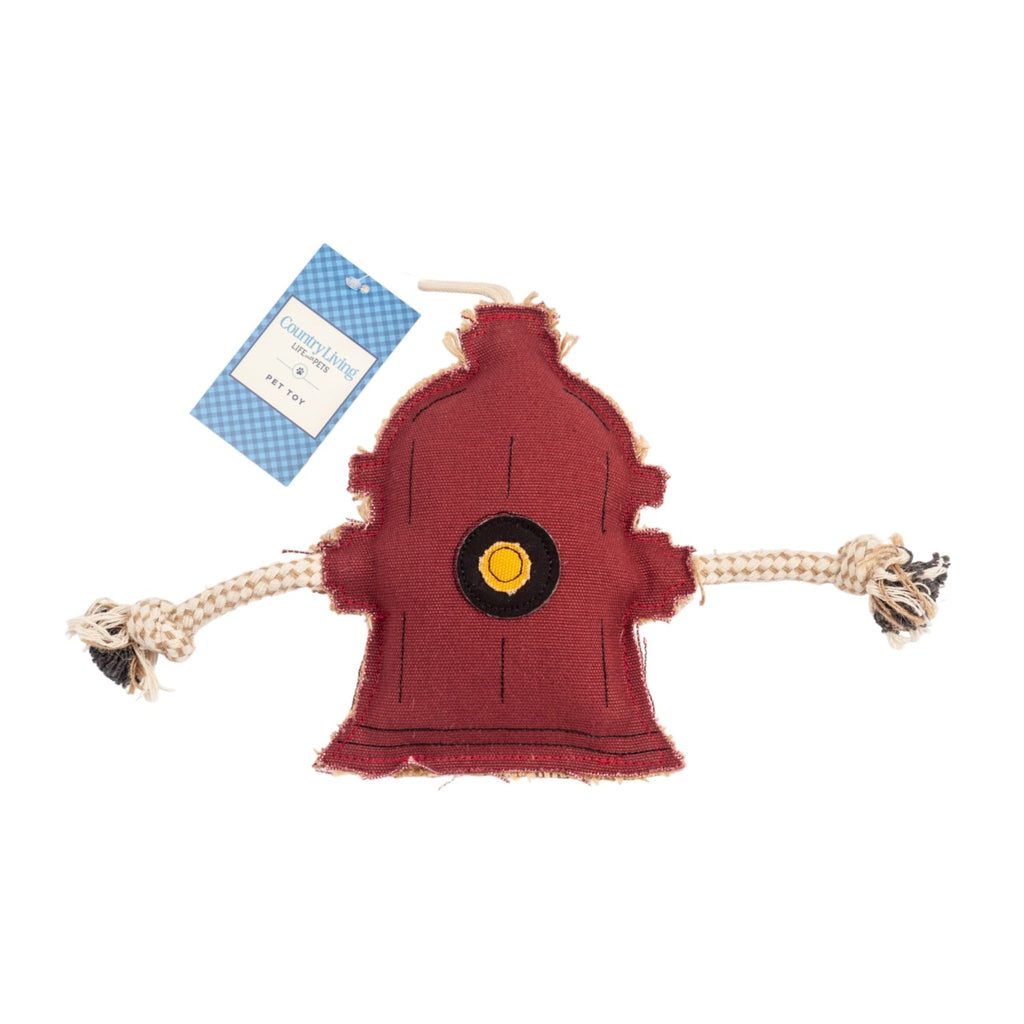 Fire Hydrant Canvas & Jute Dog Chew Toy for Small to Medium Dogs