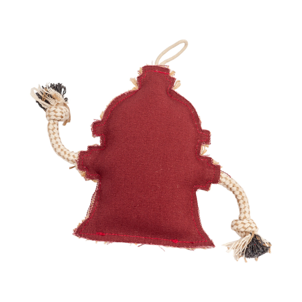 Fire Hydrant Canvas & Jute Dog Chew Toy for Small to Medium Dogs