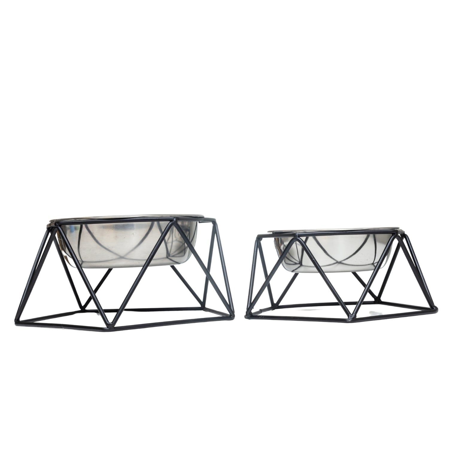 Single Elevated Dog Feeder with Stainless Steel Bowl, Medium Size