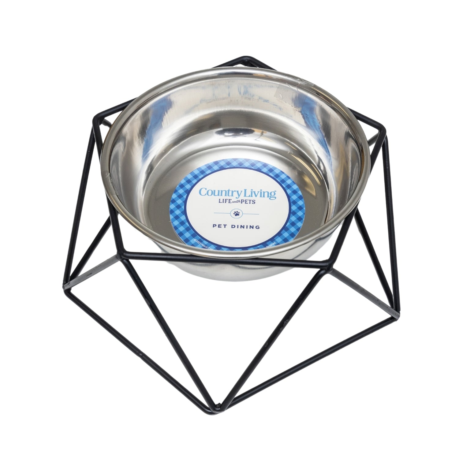 Single Elevated Dog Feeder with Stainless Steel Bowl, Medium Size
