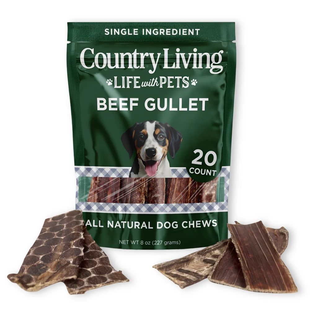 6" Beef Gullet Flats Dog Chews, 20 Count