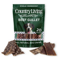6" Beef Gullet Flats Dog Chews, 20 Count
