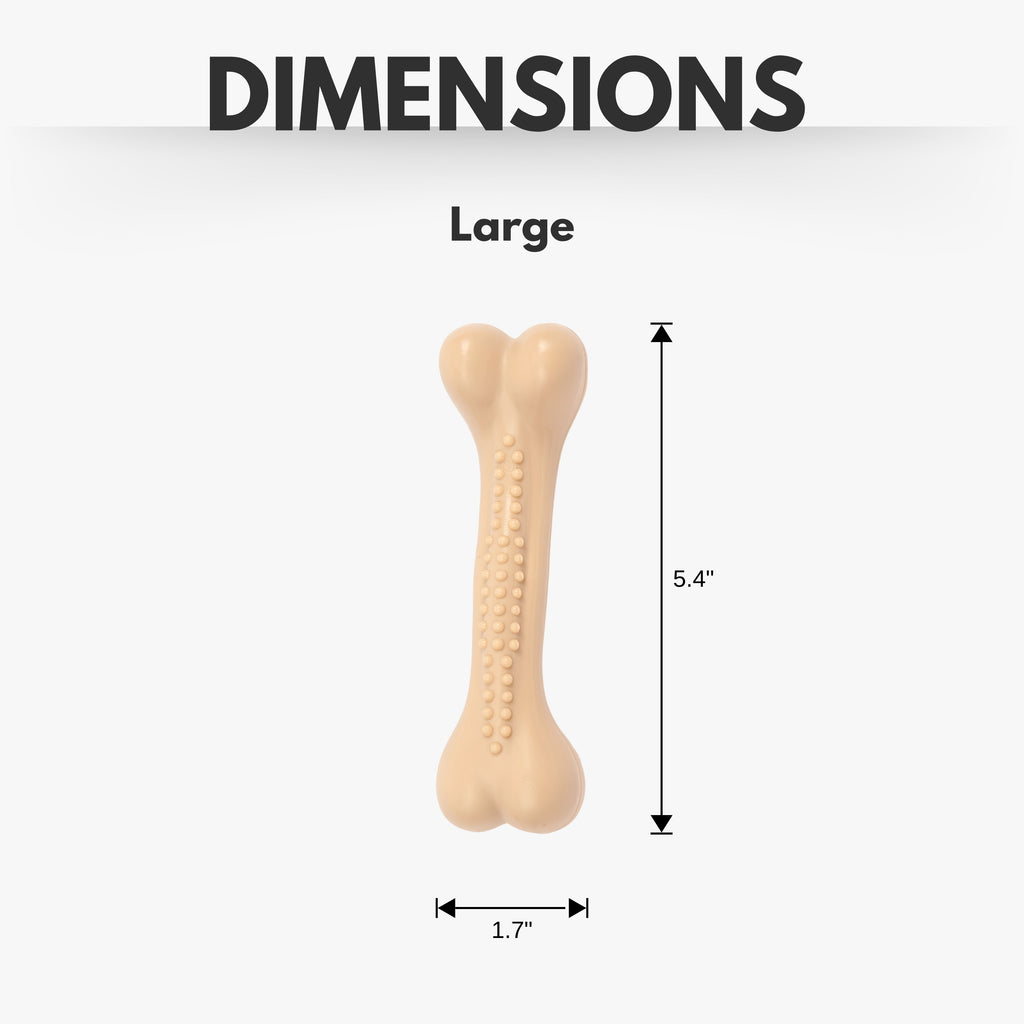 Nylon Chew Bone Toy for Strong Chewers, Chicken Flavor