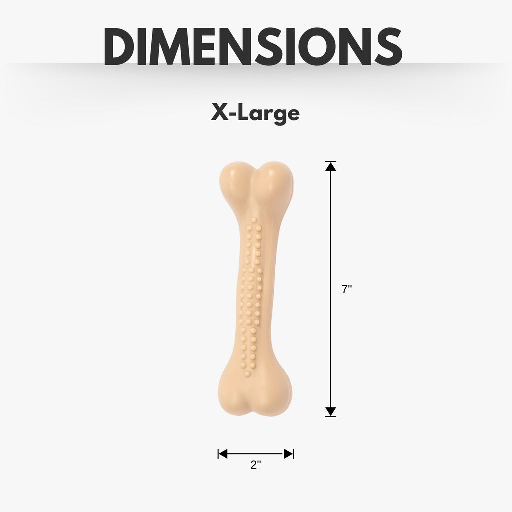 Nylon Chew Bone Toy for Strong Chewers, Chicken Flavor