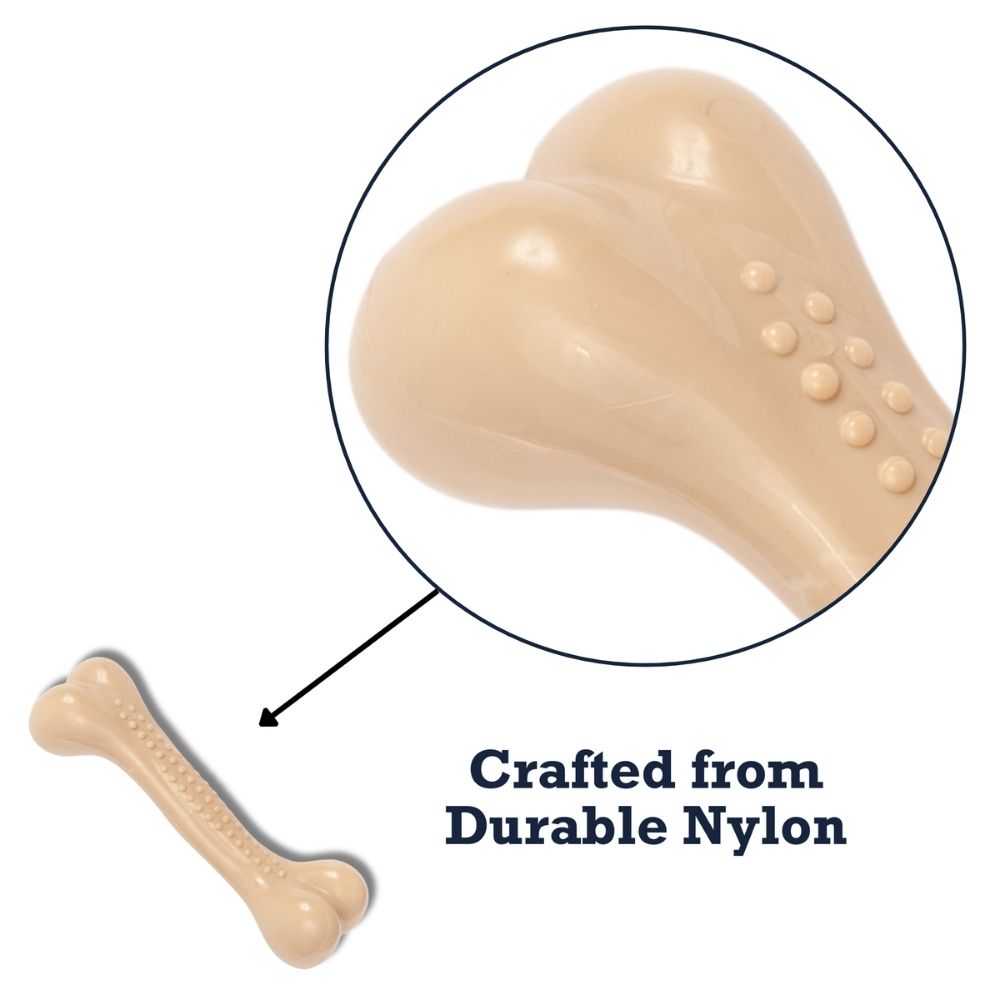 Nylon Chew Bone Toy for Strong Chewers, Chicken Flavor