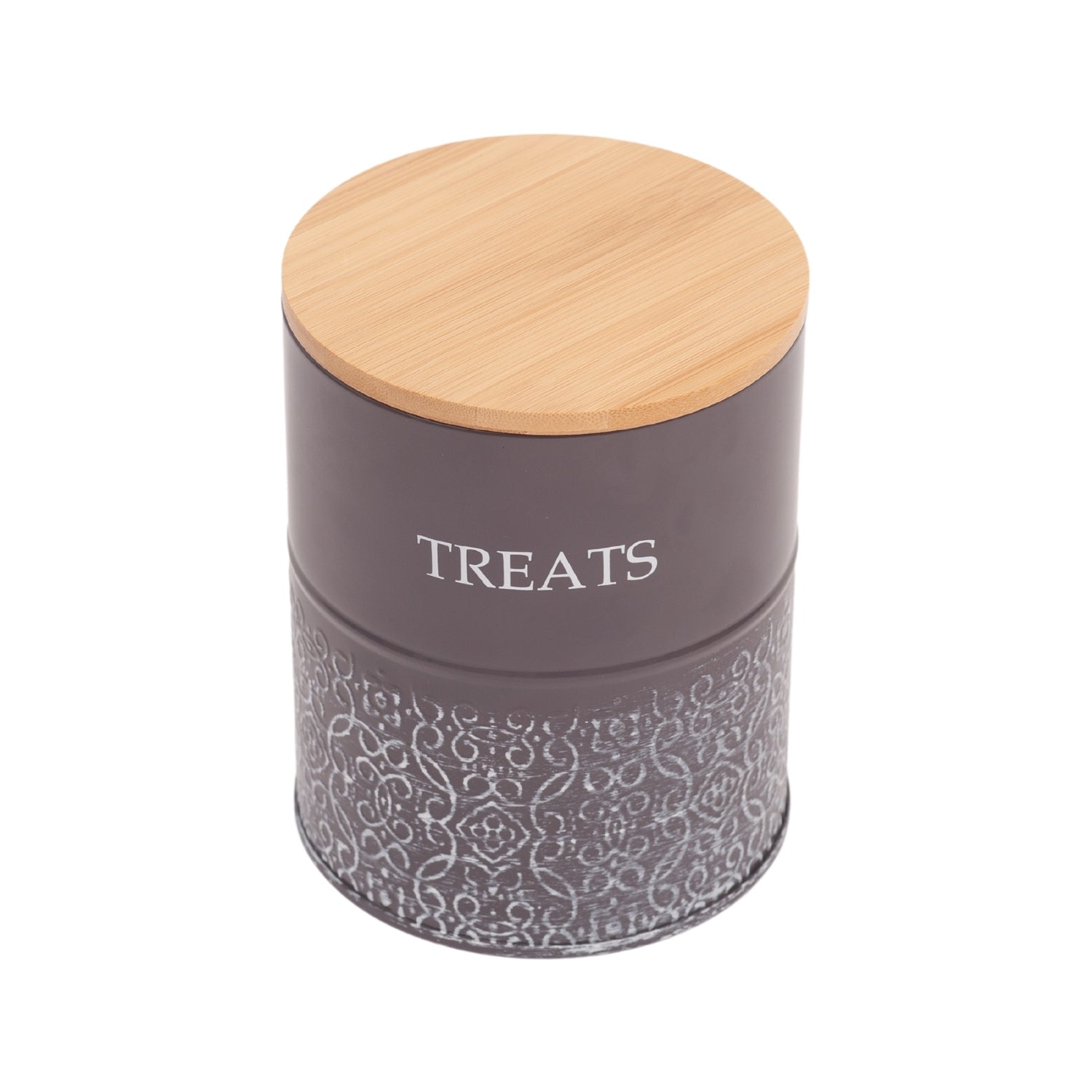 Treat Trove Canister Set with Bamboo Lids, Volcanic Gray, 2-Pack