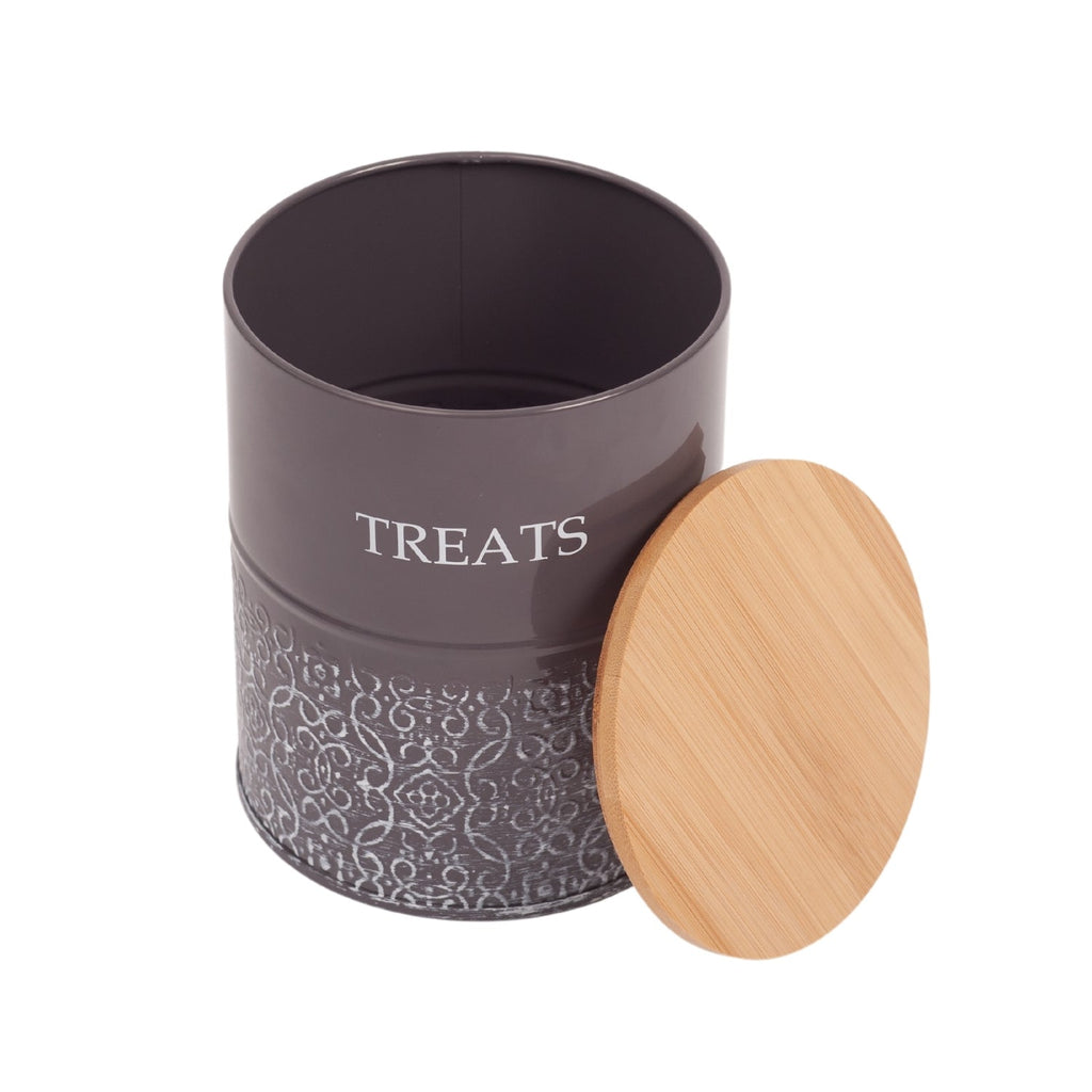 Treat Trove Canister Set with Bamboo Lids, Volcanic Gray, 2-Pack