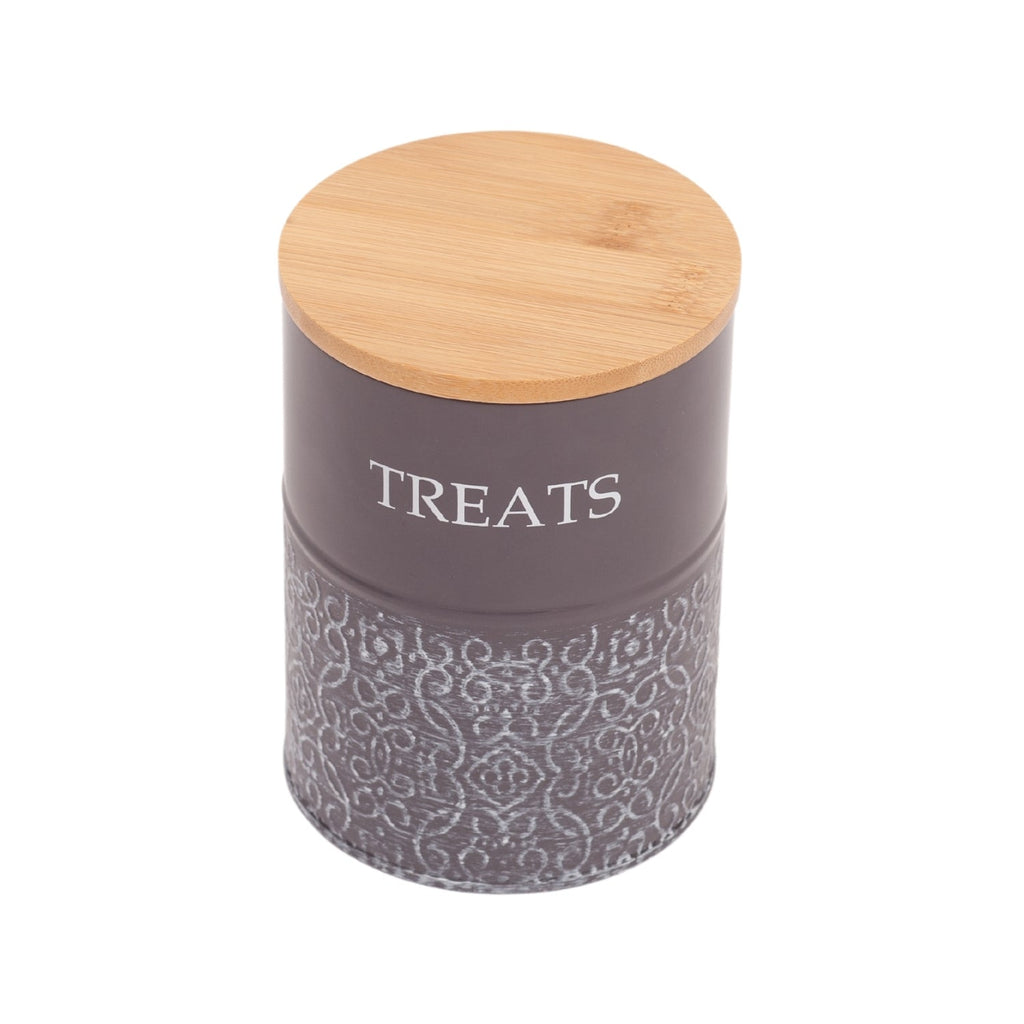 Treat Trove Canister Set with Bamboo Lids, Volcanic Gray, 2-Pack