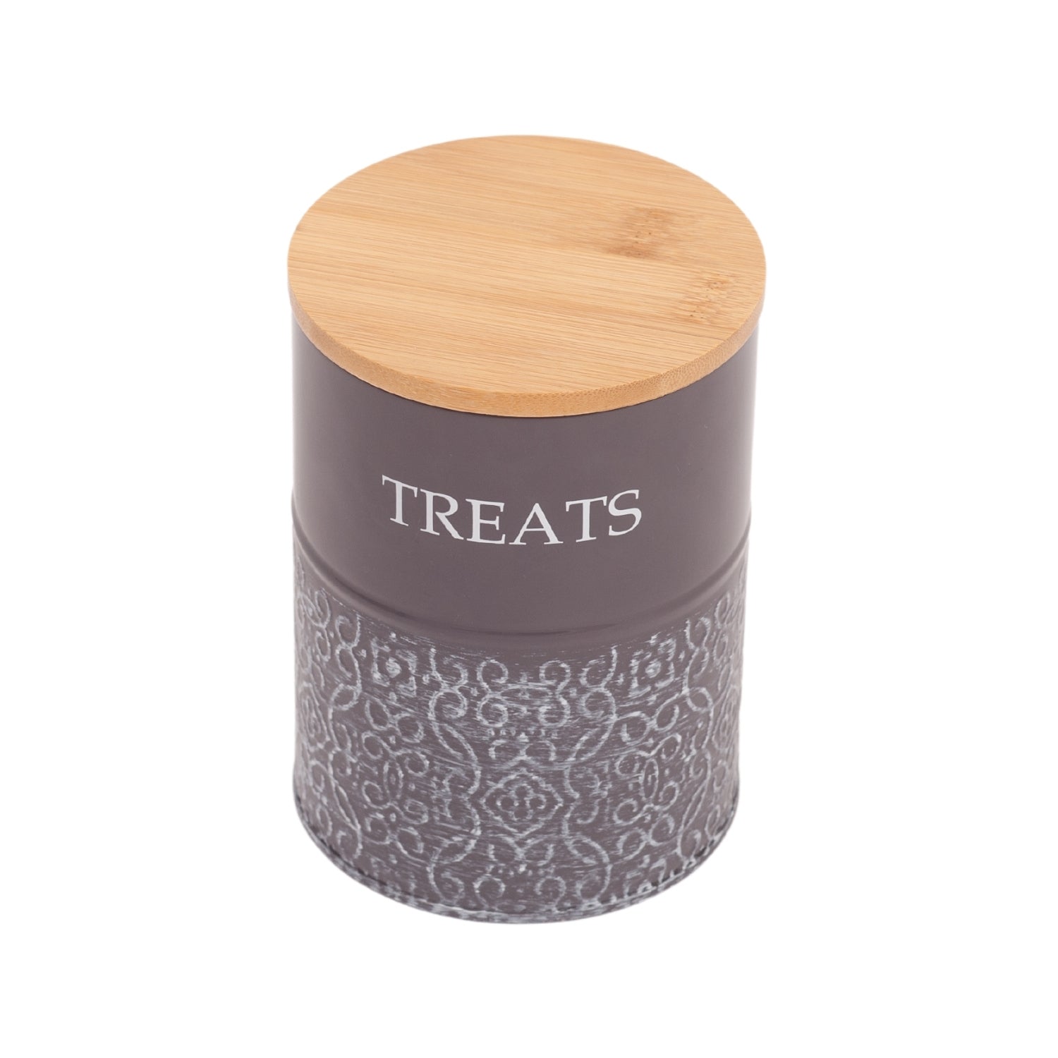 Treat Trove Canister Set with Bamboo Lids, Volcanic Gray, 2-Pack