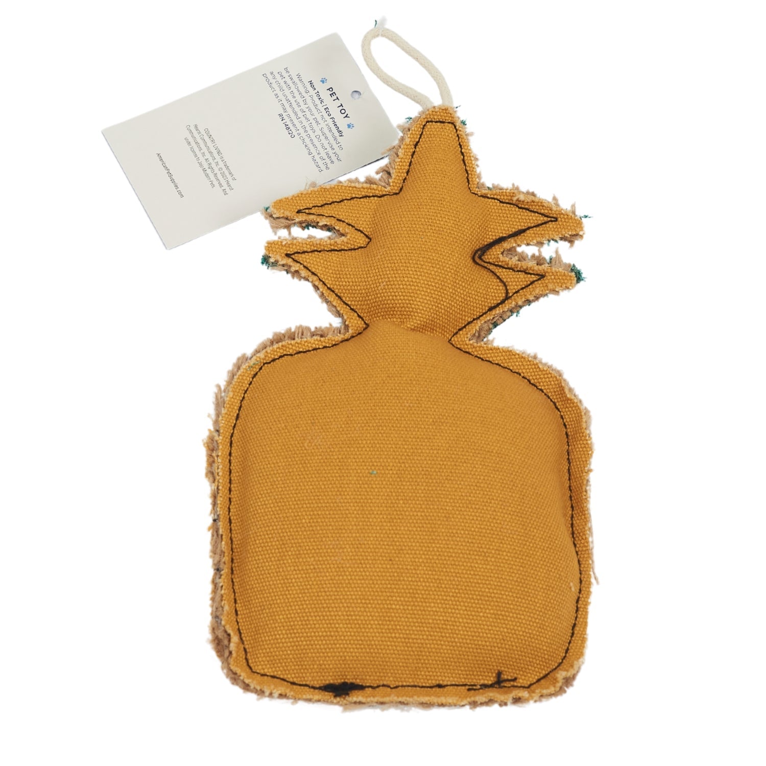 Pineapple-Shaped Jute & Canvas Chew Toy for Small to Medium Dogs