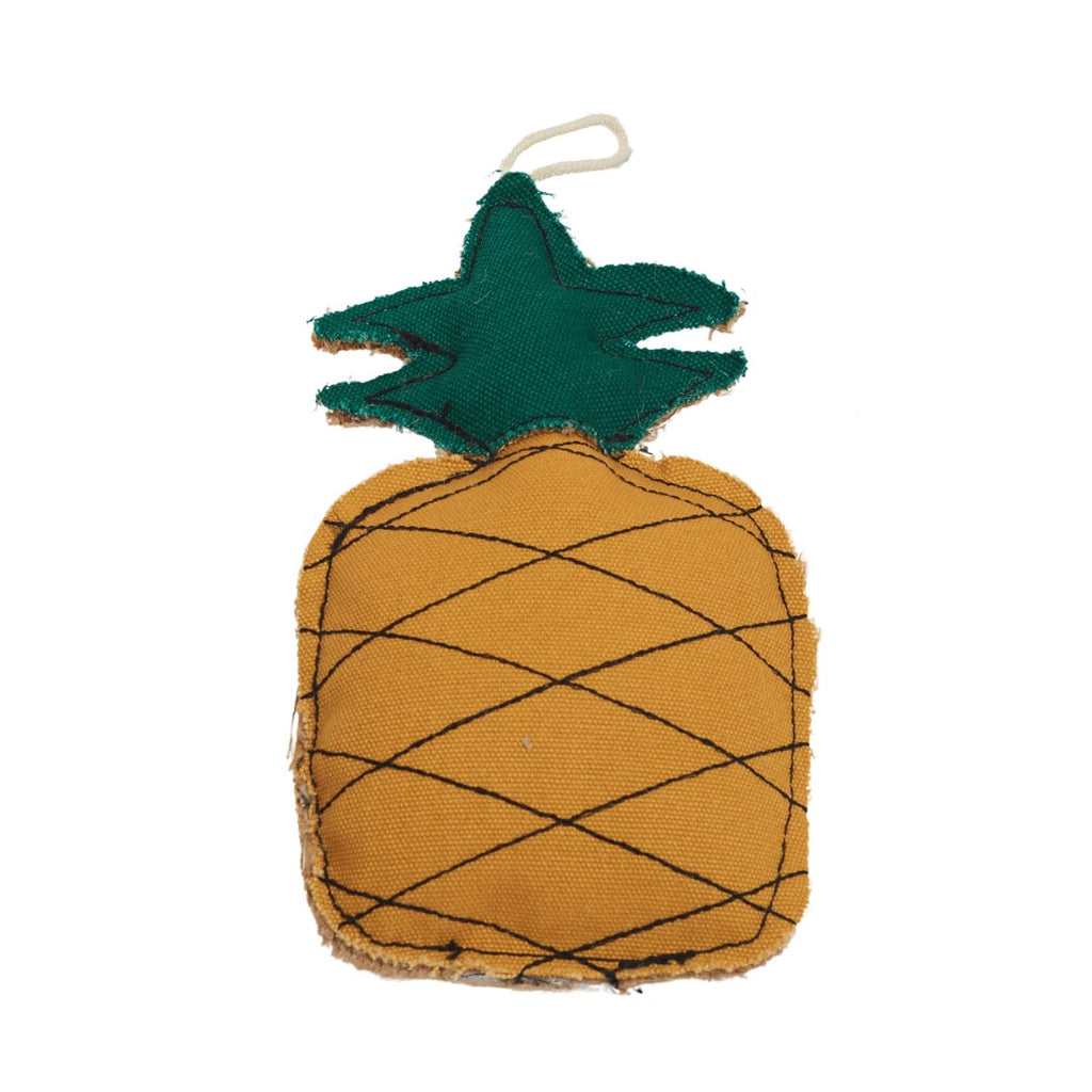 Pineapple-Shaped Jute & Canvas Chew Toy for Small to Medium Dogs