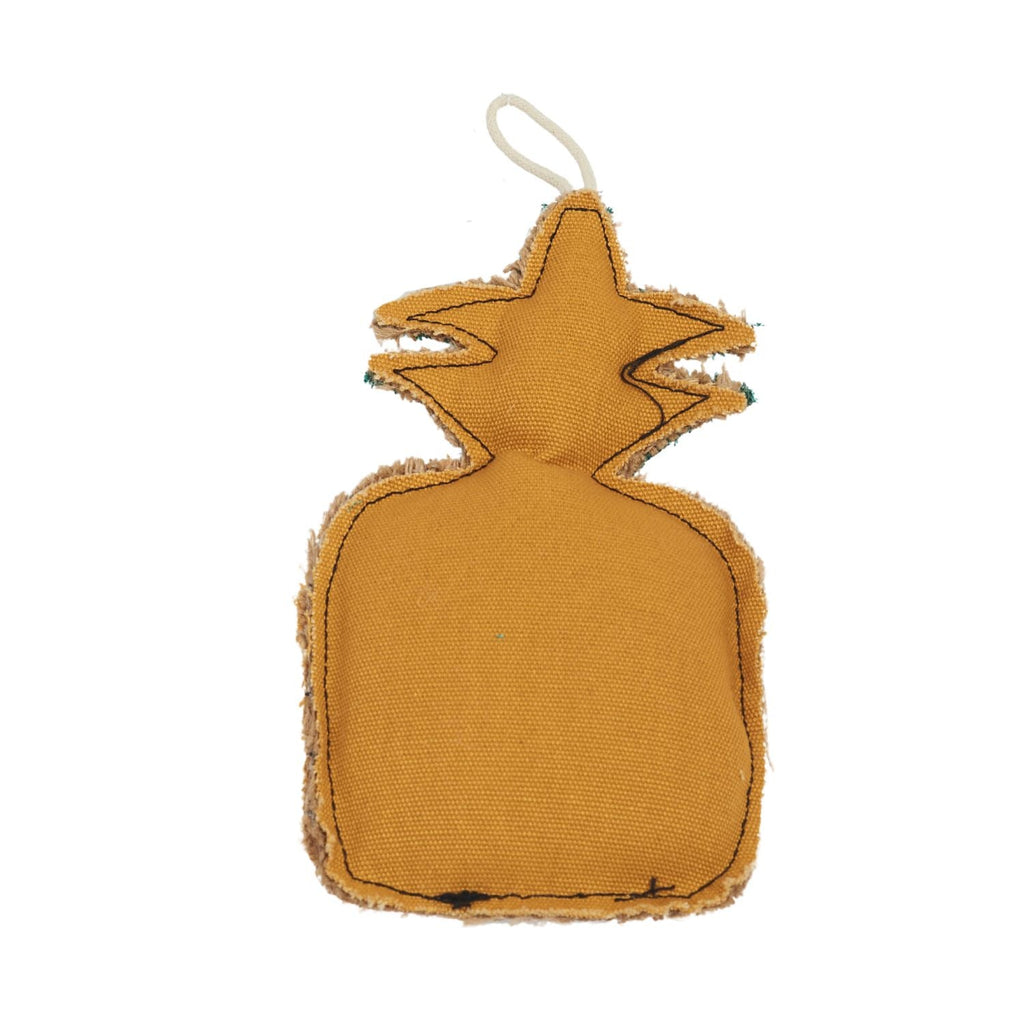 Pineapple-Shaped Jute & Canvas Chew Toy for Small to Medium Dogs