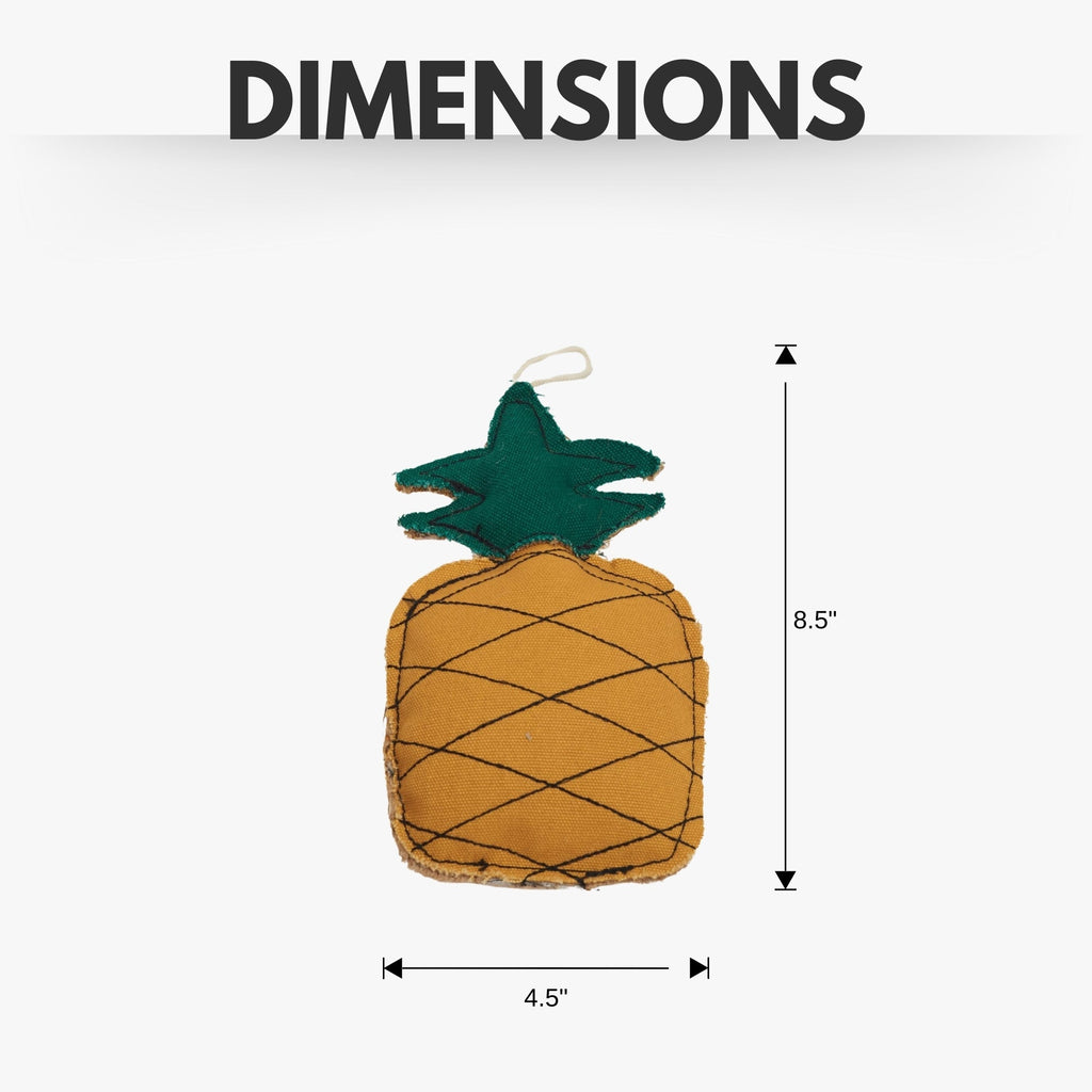 Pineapple-Shaped Jute & Canvas Chew Toy for Small to Medium Dogs