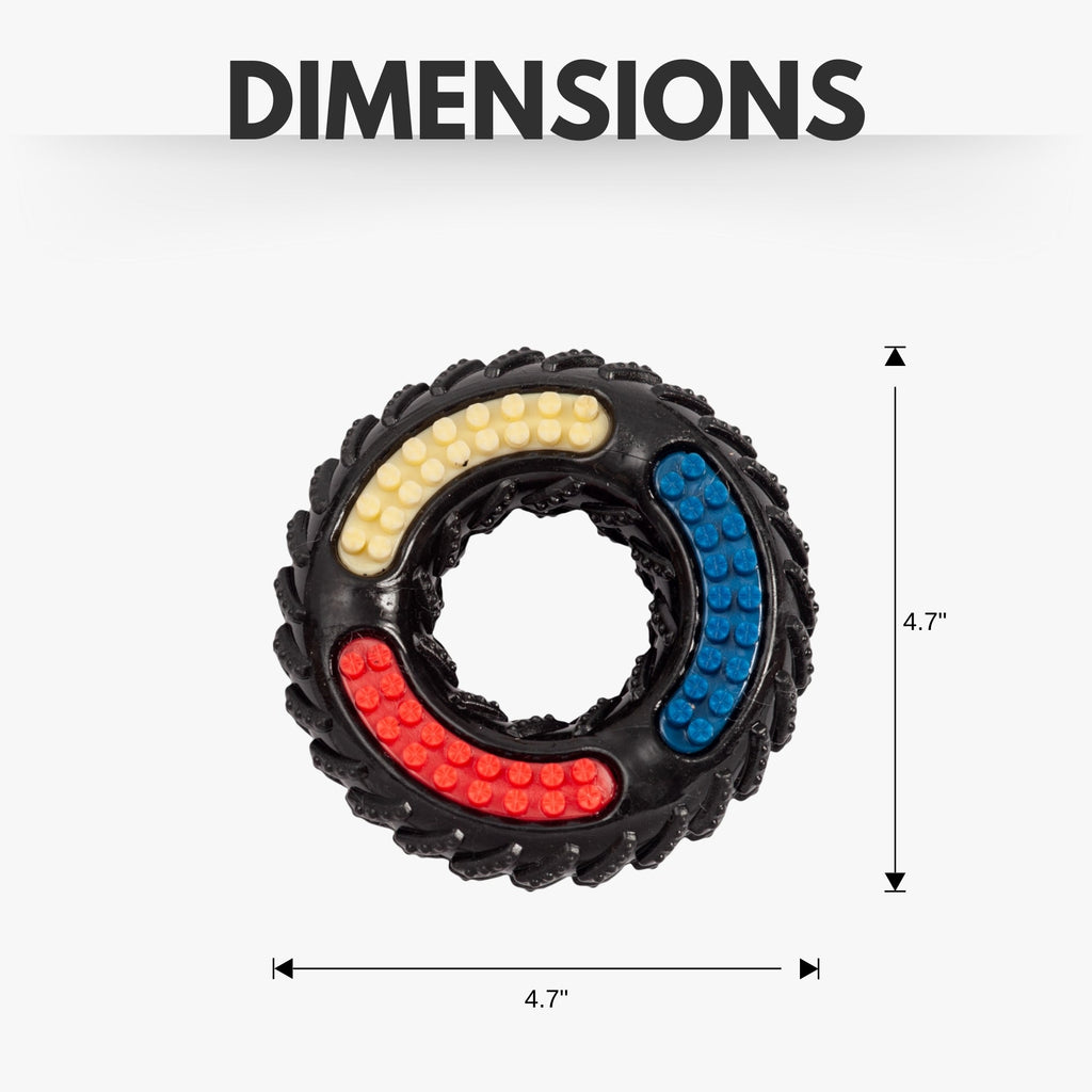 Tire of Fun Dog Chew Toy – Durable TPR for Gentle to Moderate Chewers