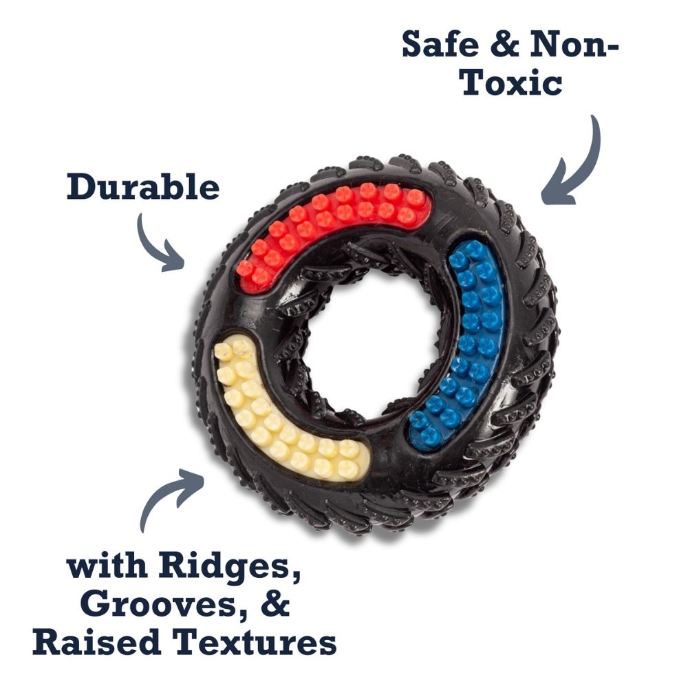 Tire of Fun Dog Chew Toy – Durable TPR for Gentle to Moderate Chewers