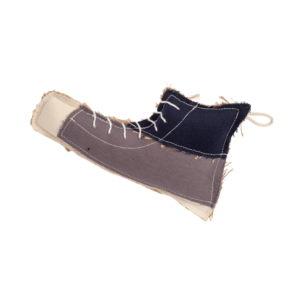 Canvas & Jute Shoe-Shaped Dog Chew Toy