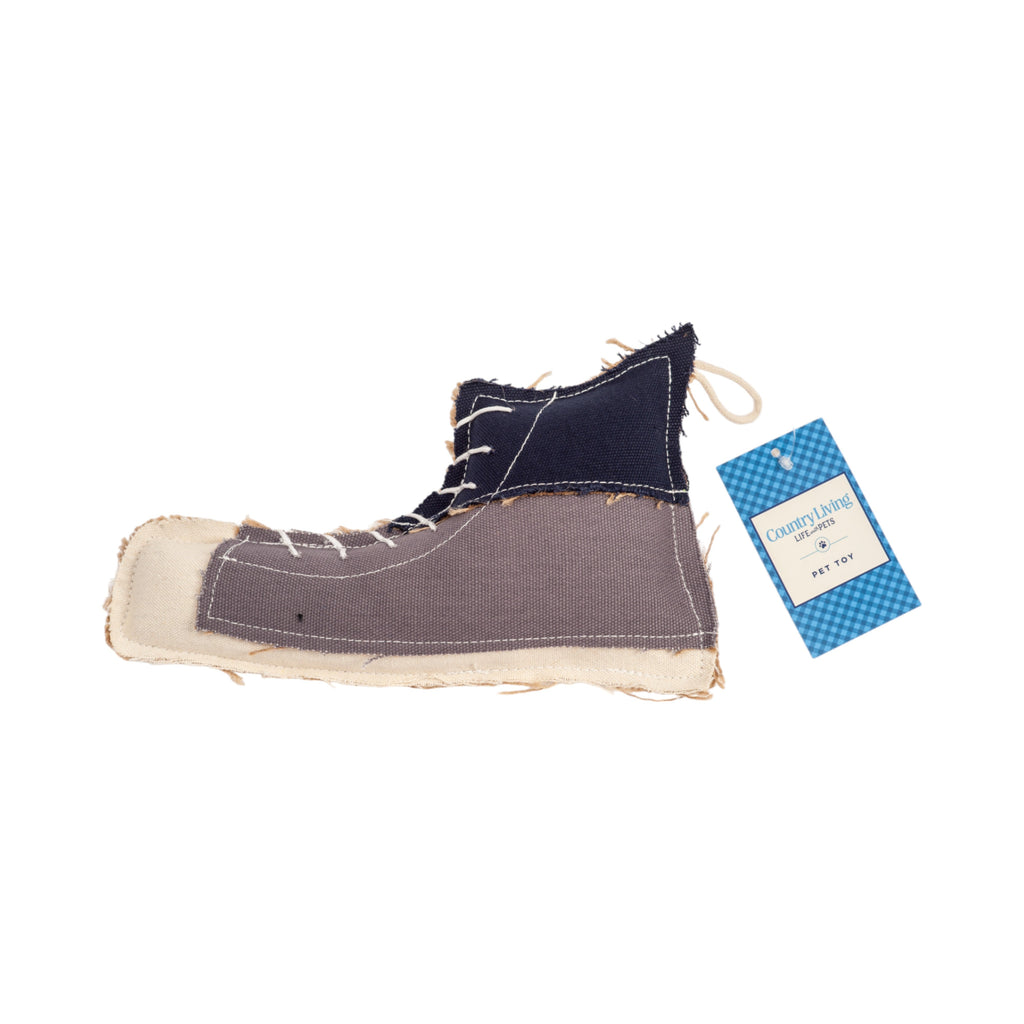 Canvas & Jute Shoe-Shaped Dog Chew Toy